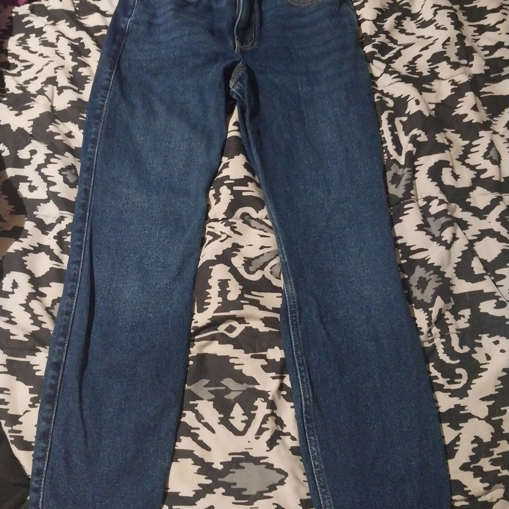 Classic Mid-Rise Dark Blue Women's Jeans - Picture 3 of 3